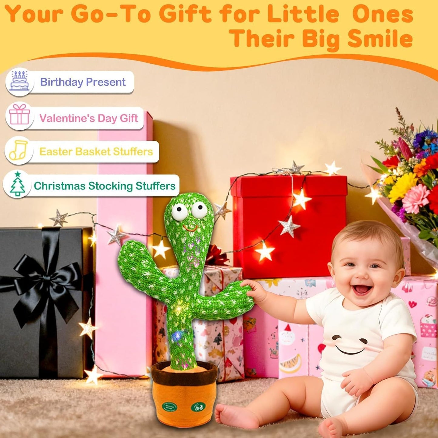🌵 Interactive Dancing Talking Cactus Toy