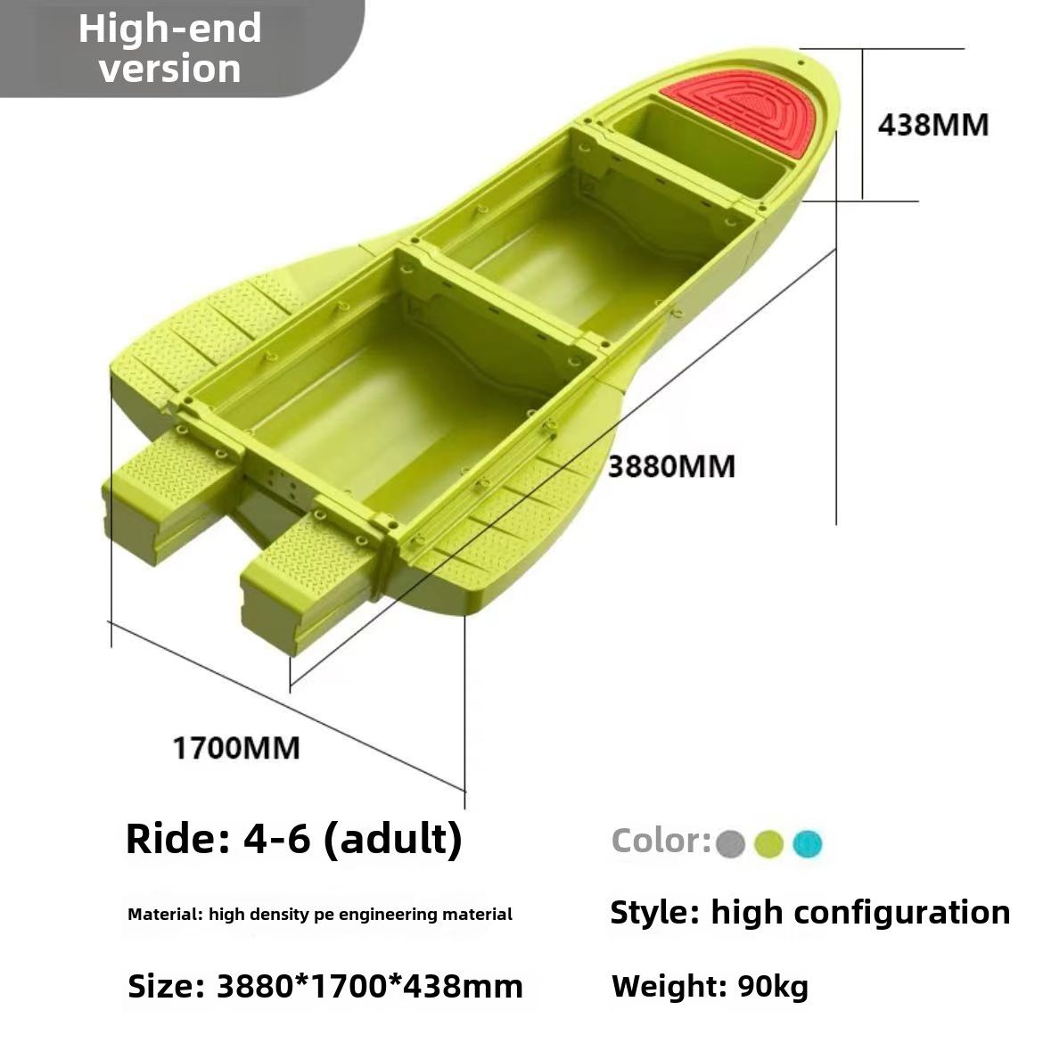 🛶Jise Car Portable Boat！Fishing trips，Pleasure cruises，Lightweight, portable & easy to assemble，Includes motor