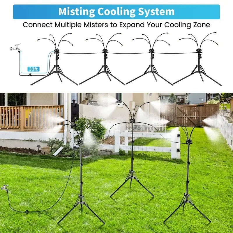 🌬️ Outdoor Standing Misting System | Cool Your Patio & Yard Fast