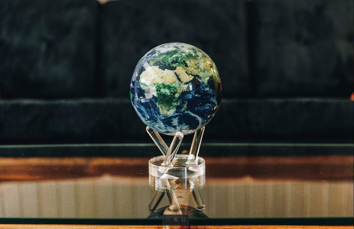 ✨ Light-Powered Self-Rotating Globe 🌍 | Unique Desk Decor
