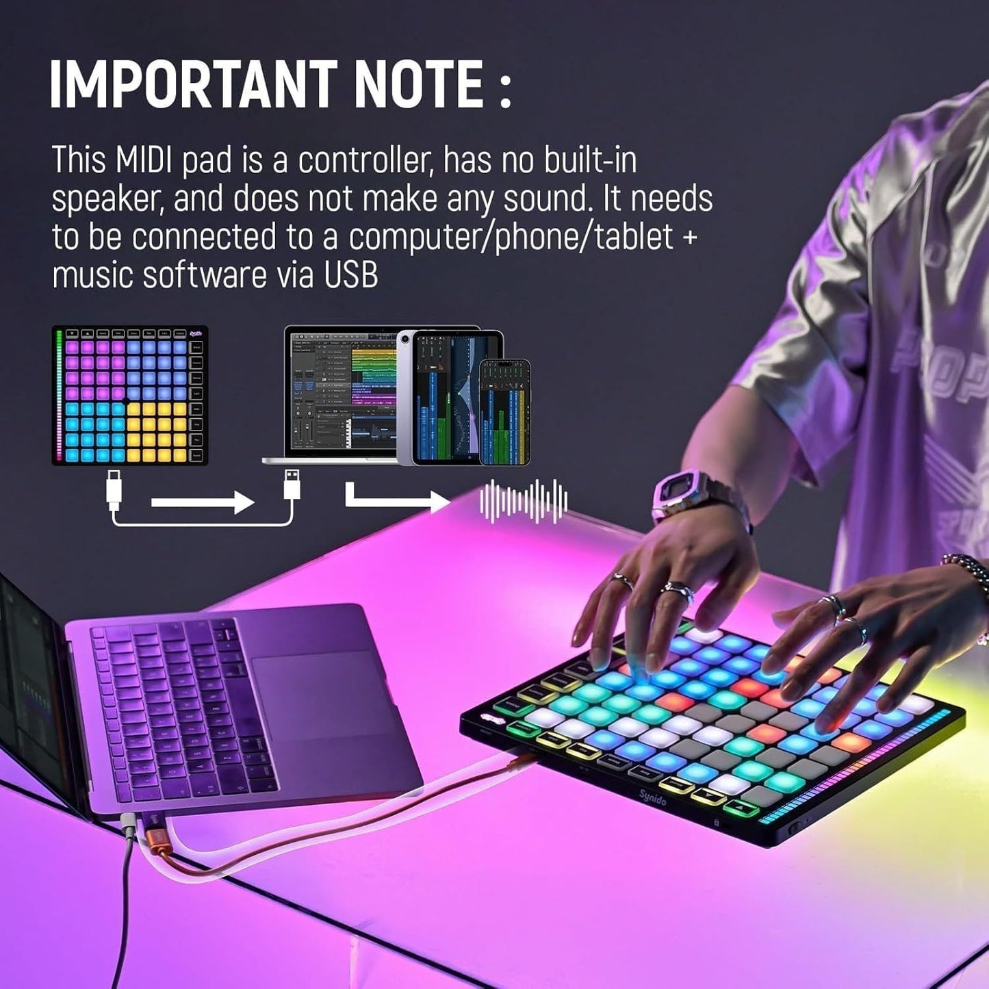 64 Pad MIDI Controller 🎹 | Beginner-Friendly Beat Maker for Music Production