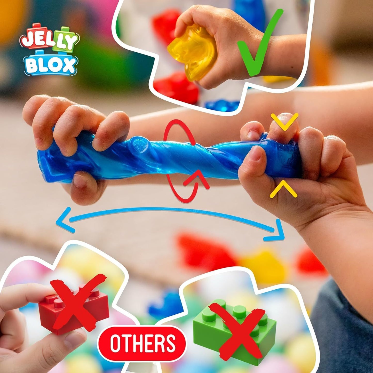 🧩 75-Piece Soft Sensory Building Blocks for Toddlers 2+ | Squishy & Safe Play Set ✨