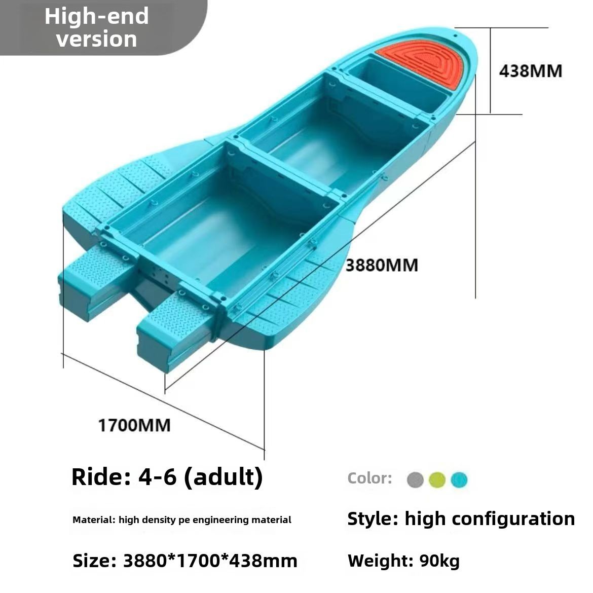🛶Jise Car Portable Boat！Fishing trips，Pleasure cruises，Lightweight, portable & easy to assemble，Includes motor