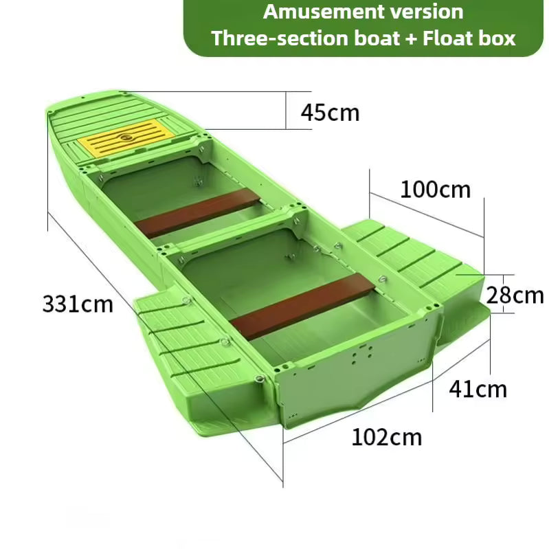 🛶Jise Car Portable Boat！Fishing trips，Pleasure cruises，Lightweight, portable & easy to assemble，Includes motor