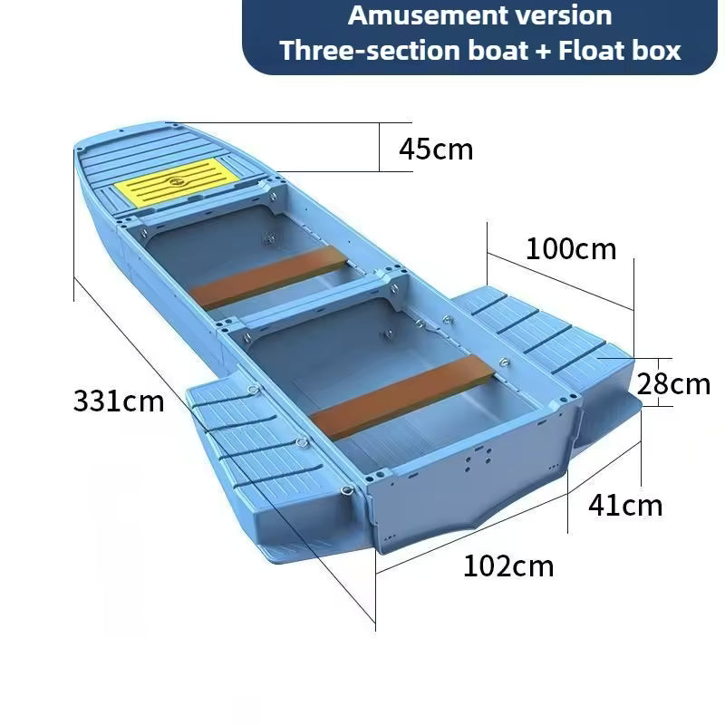 🛶Jise Car Portable Boat！Fishing trips，Pleasure cruises，Lightweight, portable & easy to assemble，Includes motor