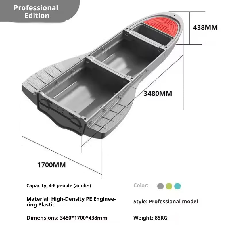 🛶Jise Car Portable Boat！Fishing trips，Pleasure cruises，Lightweight, portable & easy to assemble，Includes motor