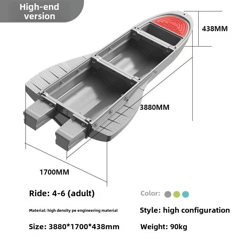 🛶Jise Car Portable Boat！Fishing trips，Pleasure cruises，Lightweight, portable & easy to assemble，Includes motor