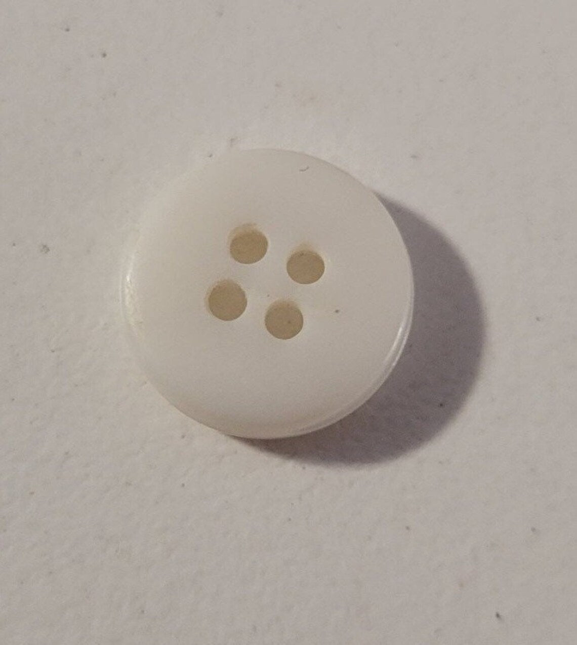Vintage Buttons | White | Fashion | 4 Hole | Sewing Supplies | Crafting | Decorative Button | 1/2” | Rimmed |
