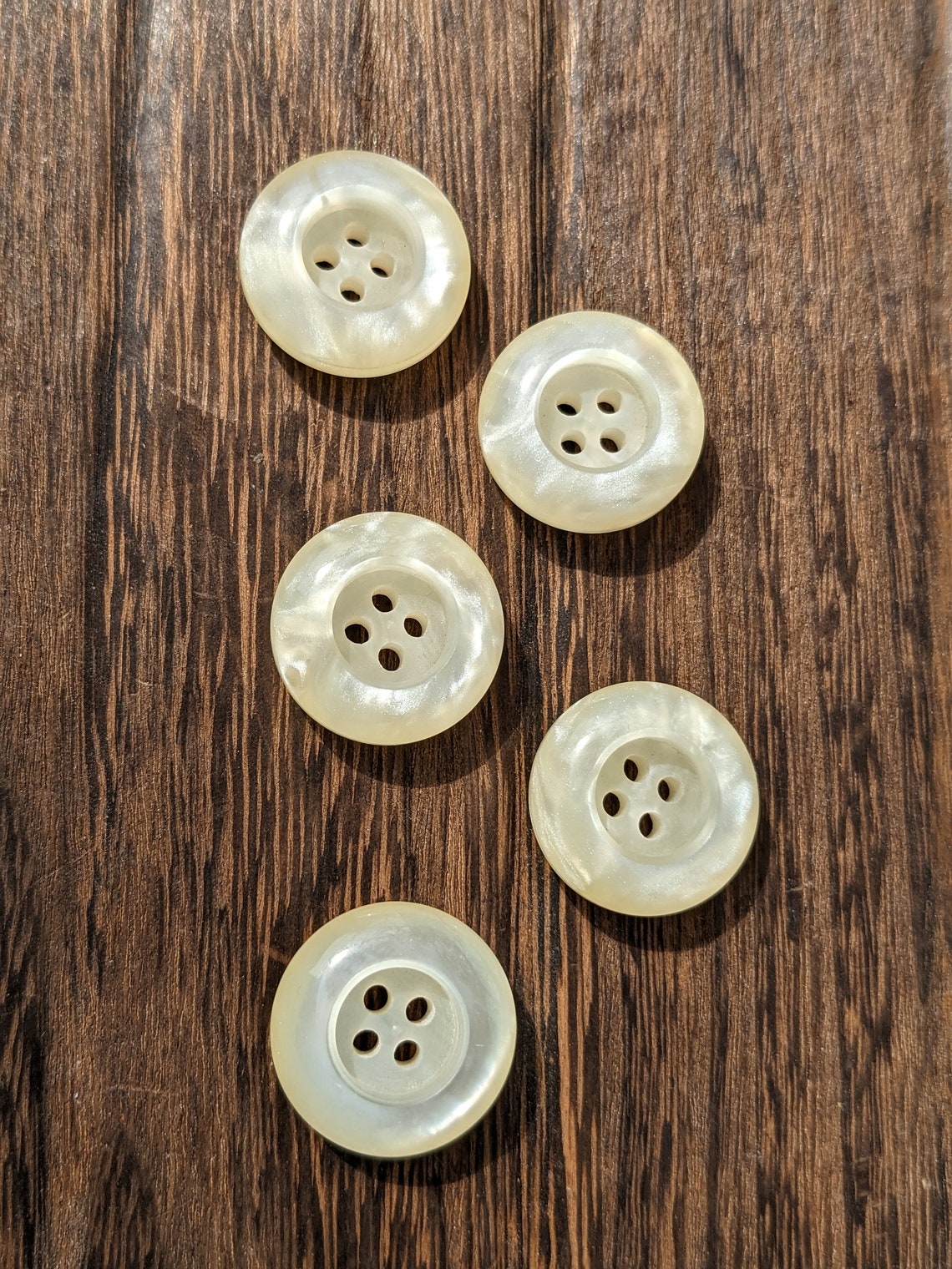 Vintage Thick White Buttons