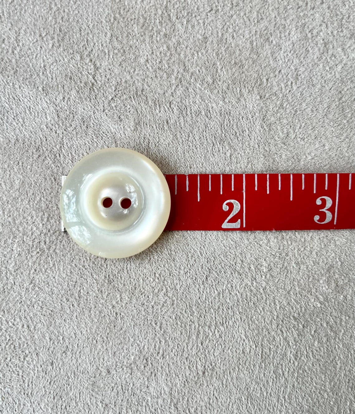 Set of Four Large Off-White Buttons One and a Quarter Inch Diameter 1.25"