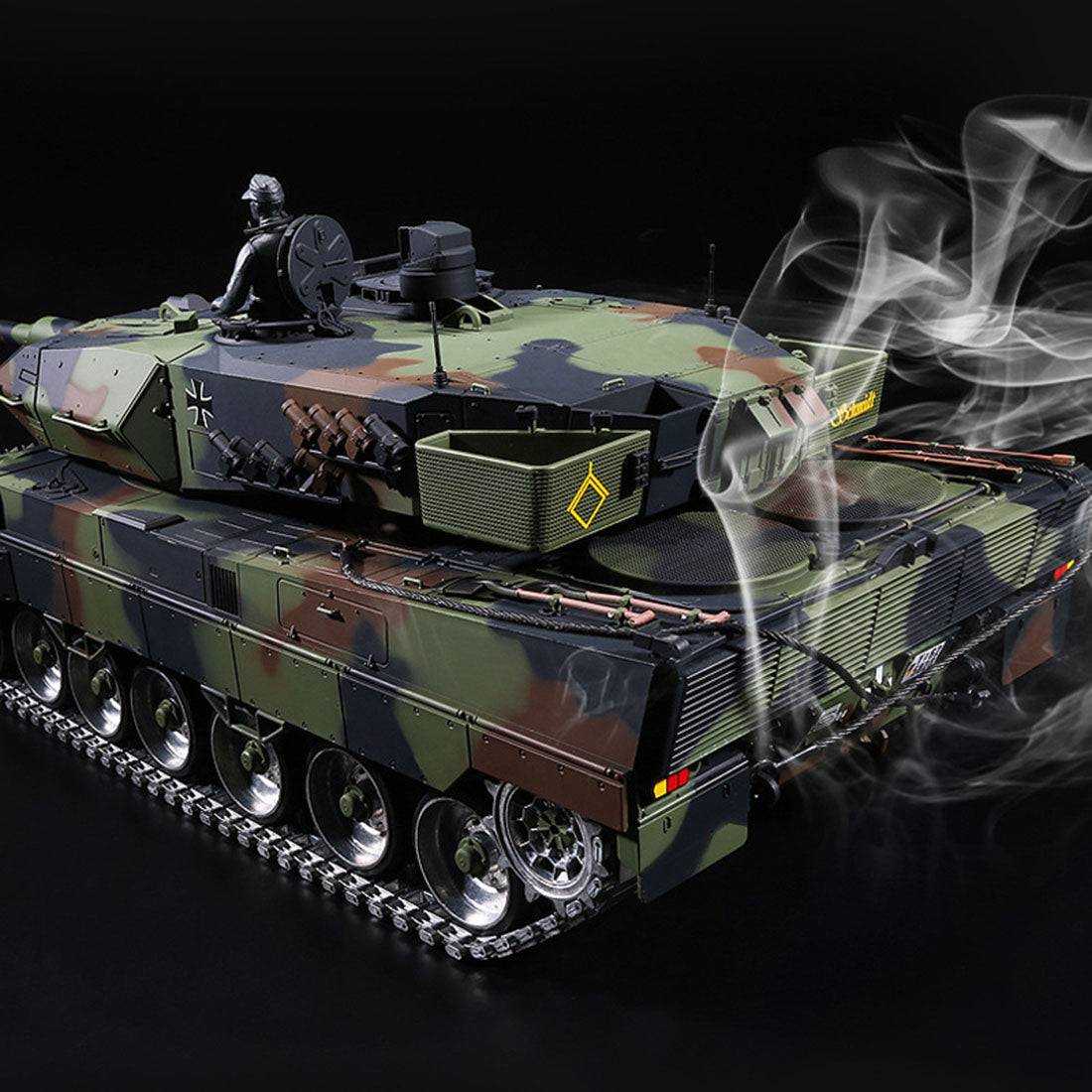 🔥 German Leopard 2A6 RC Tank – Realistic Recoil, BB Shot & IR Combat Ready 🎯