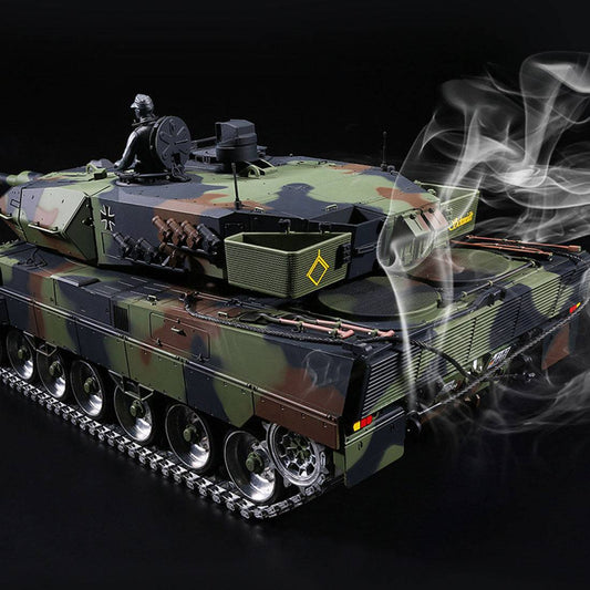 🔥 German Leopard 2A6 RC Tank – Realistic Recoil, BB Shot & IR Combat Ready 🎯
